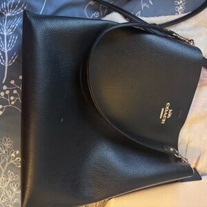 Coach Black Leather Shoulder Bag